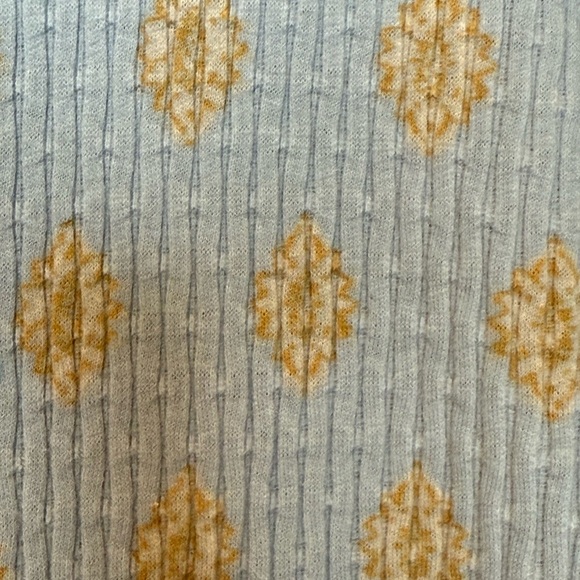 Free People Intimately Blue Lil Bit Lou Flare Long Johns Hooded Sleepwear Large - Picture 4 of 7